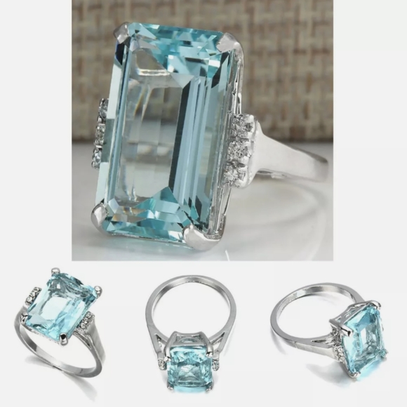Aquamarine Ring - Picture 2 of 4